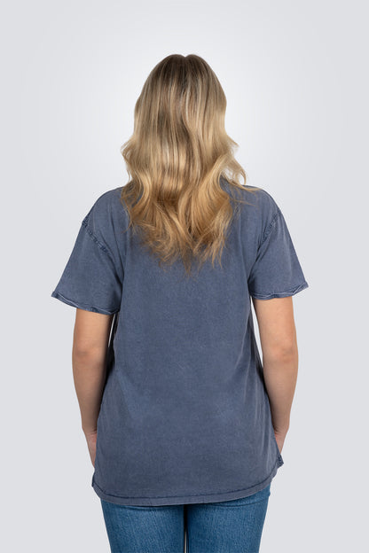 ORTEGA Americana Guitar T-Shirt - Vintage Washed Blue/L