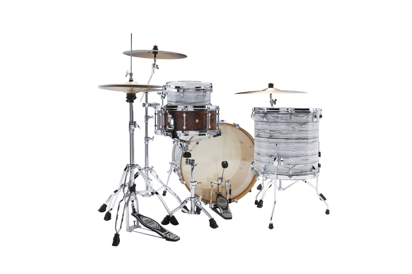 TAMA Superstar Classic Drum Set 3 teilig - Ice Ash Wrap/Chrome HW + SM5W Hardware Kit