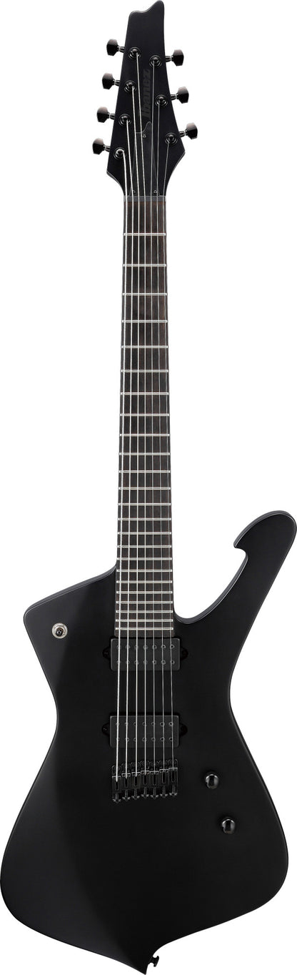 IBANEZ Iron Label Iceman E-Guitar 7 String - Black Flat