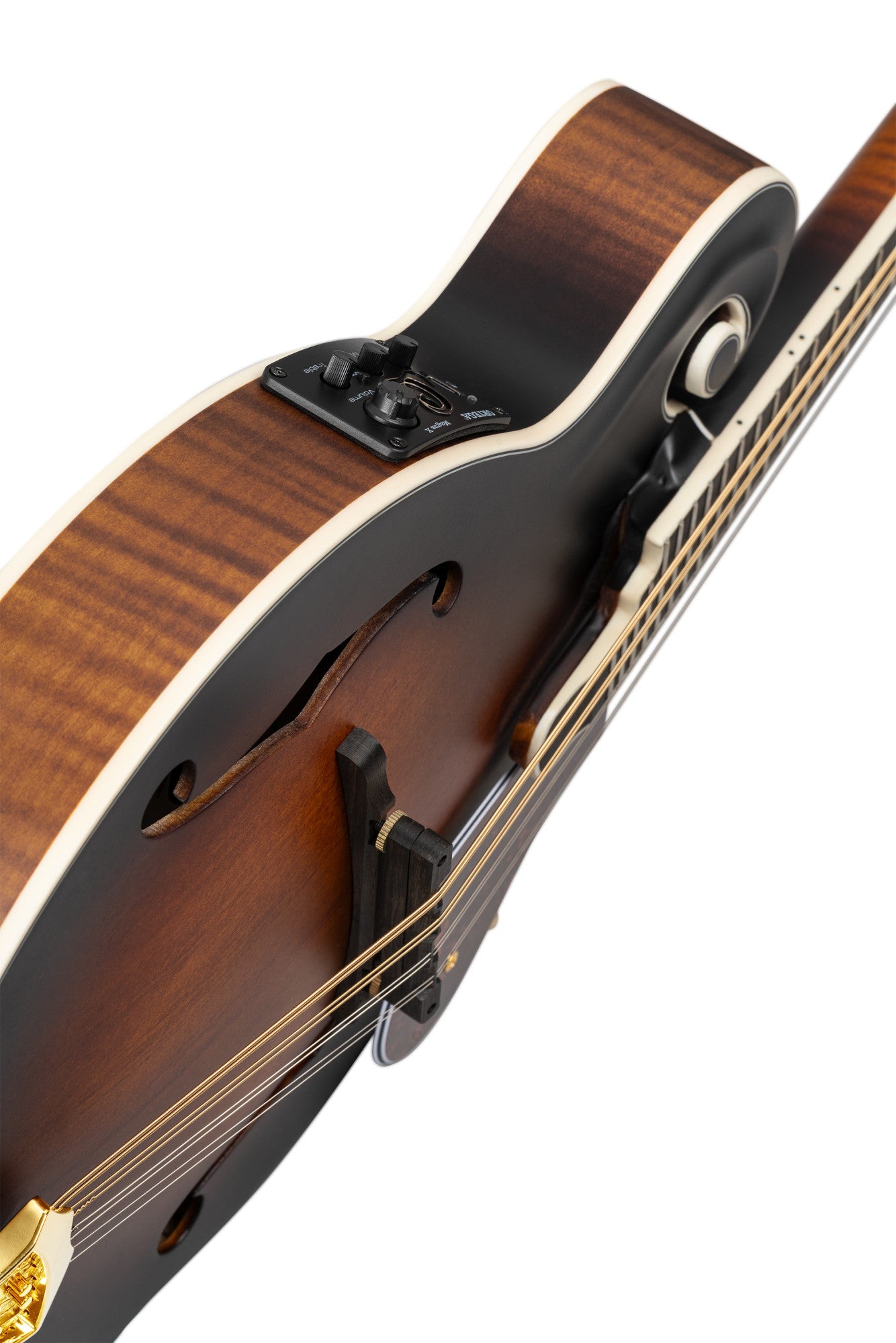 ORTEGA F-Style Serie Mandolin 8 String - Solid Spruce / Solid Flamed Antique Violin Oil + Bag
