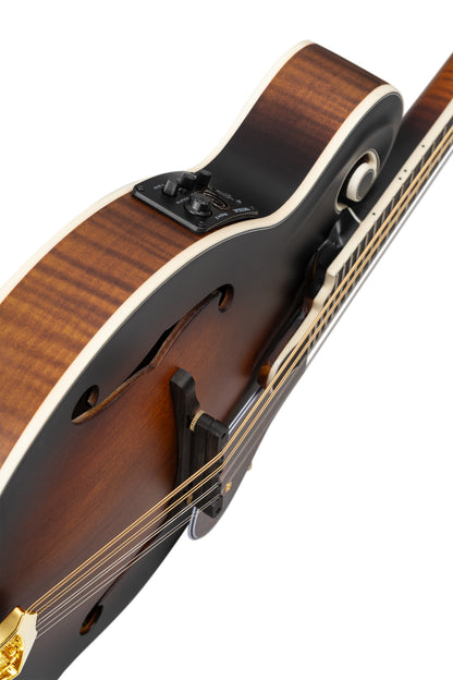 ORTEGA F-Style Serie Mandolin 8 String - Solid Spruce / Solid Flamed Antique Violin Oil + Bag