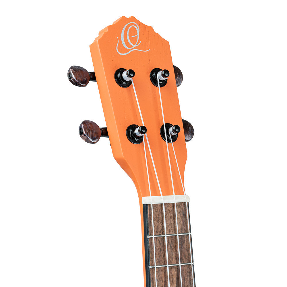 ORTEGA Custom Built Series Halloween Edition Concert Preamp Ukulele 4 String - Pumpkin Orange