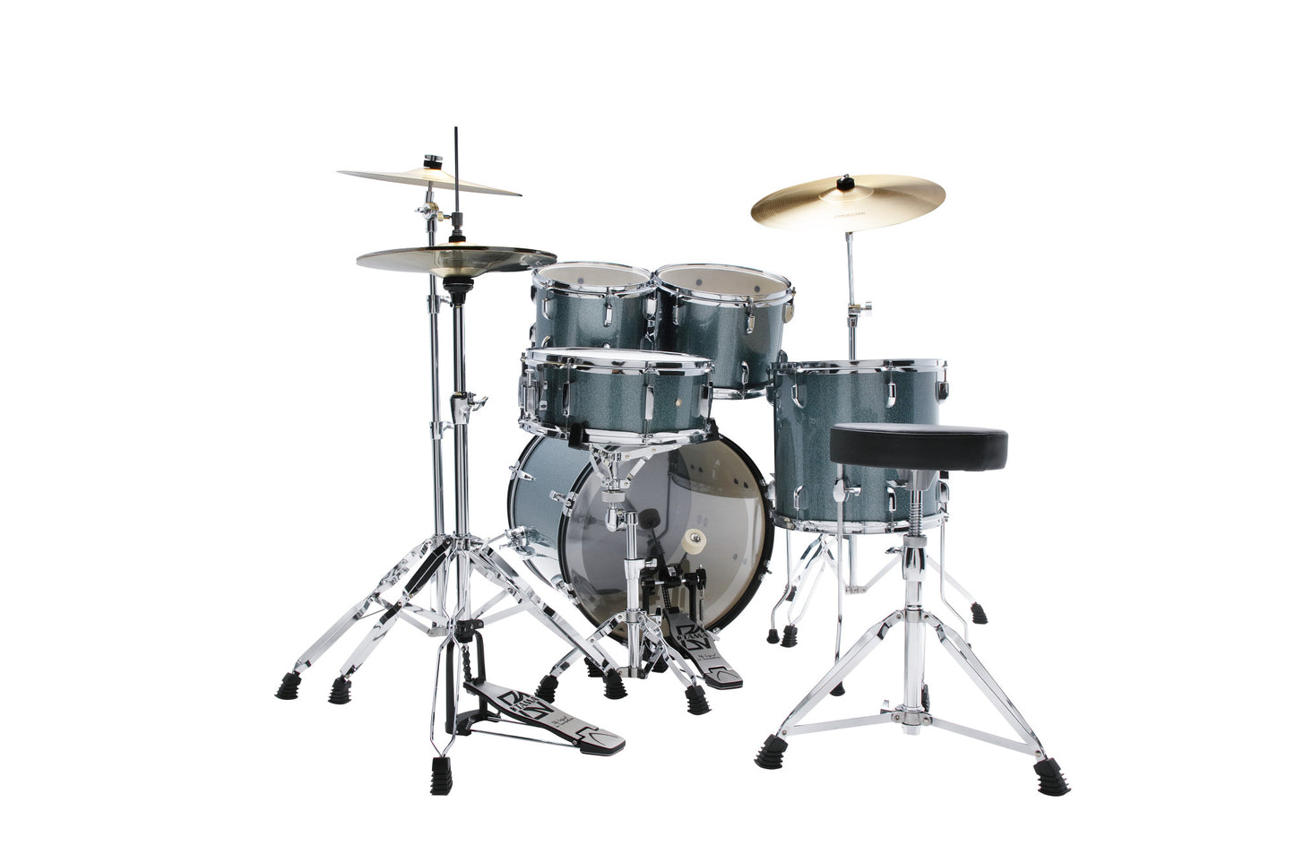 TAMA Stagestar Drum Set 5 teilig (20" BD) - Sea Blue Mist/Chrom HW + MEINL Cymbals BCS Cymbal Set