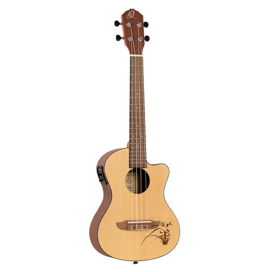 ORTEGA Bonfire Serie Tenor Preamp Ukulele 4 String - Fichte/Sapele Natur