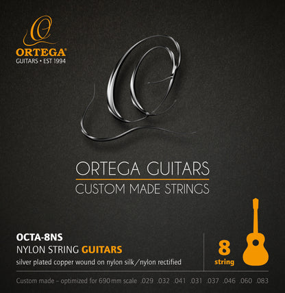 ORTEGA Custom Made Strings Guitar String Set - Nylon 8 String