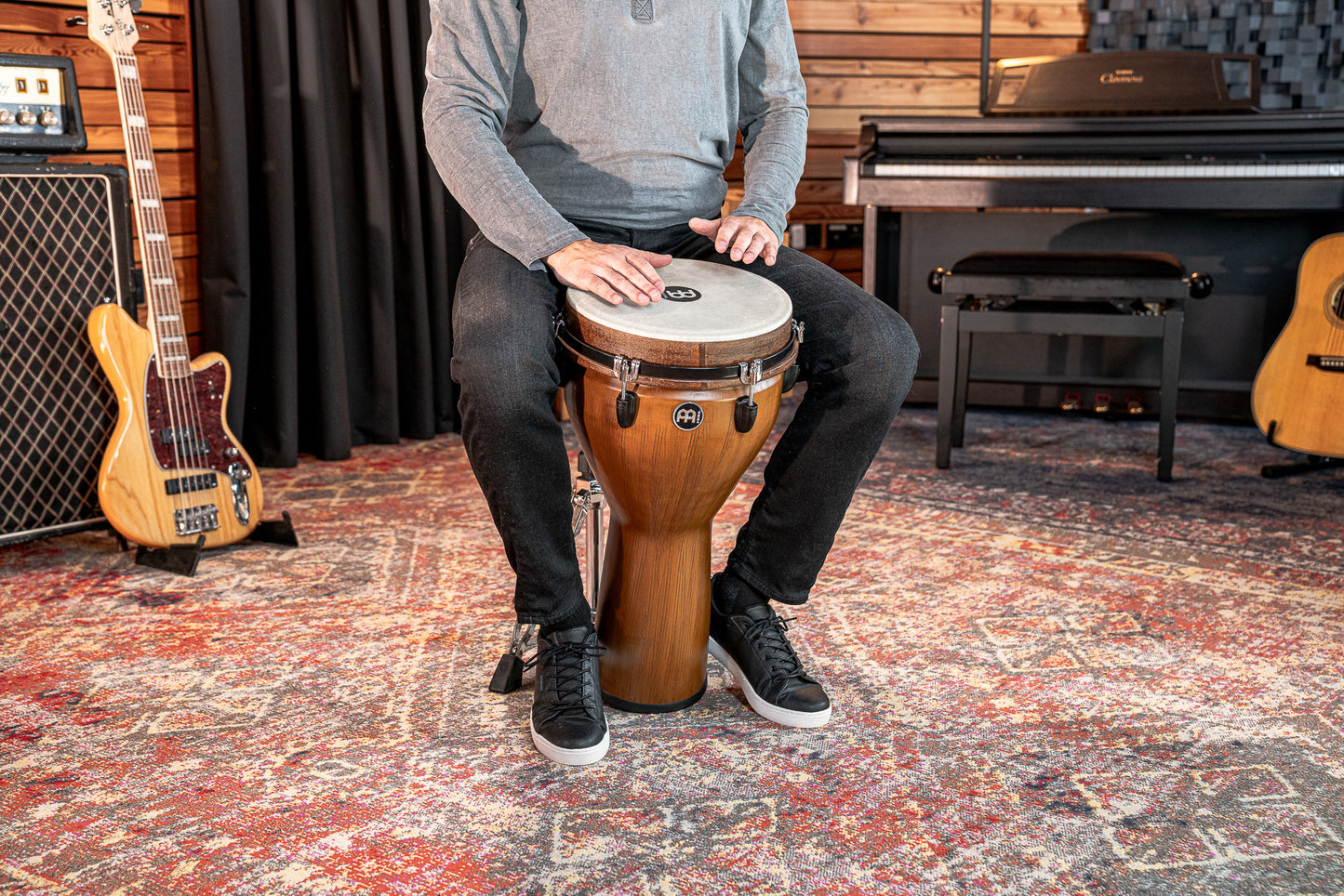 MEINL Percussion Jumbo Djembe 12" - Barnwood