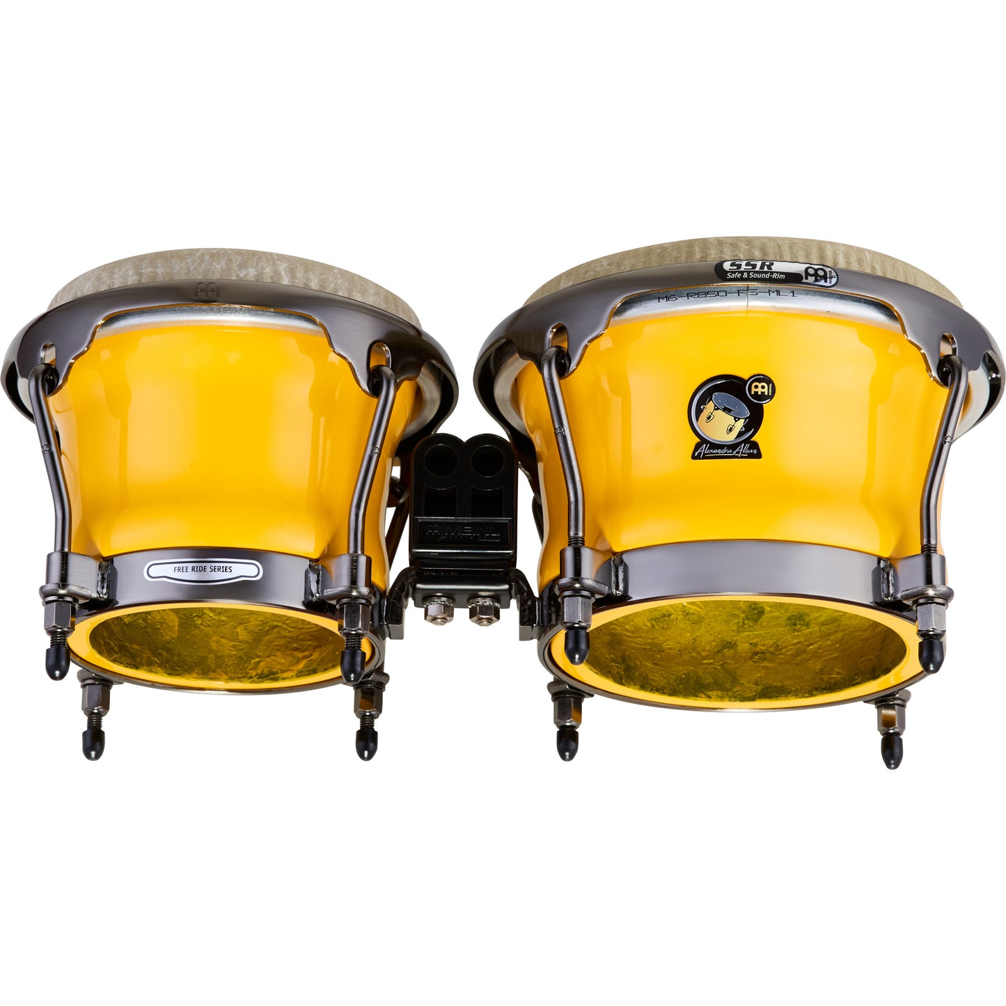 MEINL Percussion Artist Series Alexandra Alban Signature 7" & 8 1/2" Bongo - Sunrise Yellow