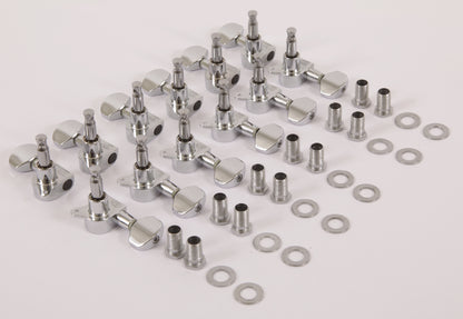 IBANEZ acoustic guitar machine head tuner set - 6 x left/6 x right in chrome