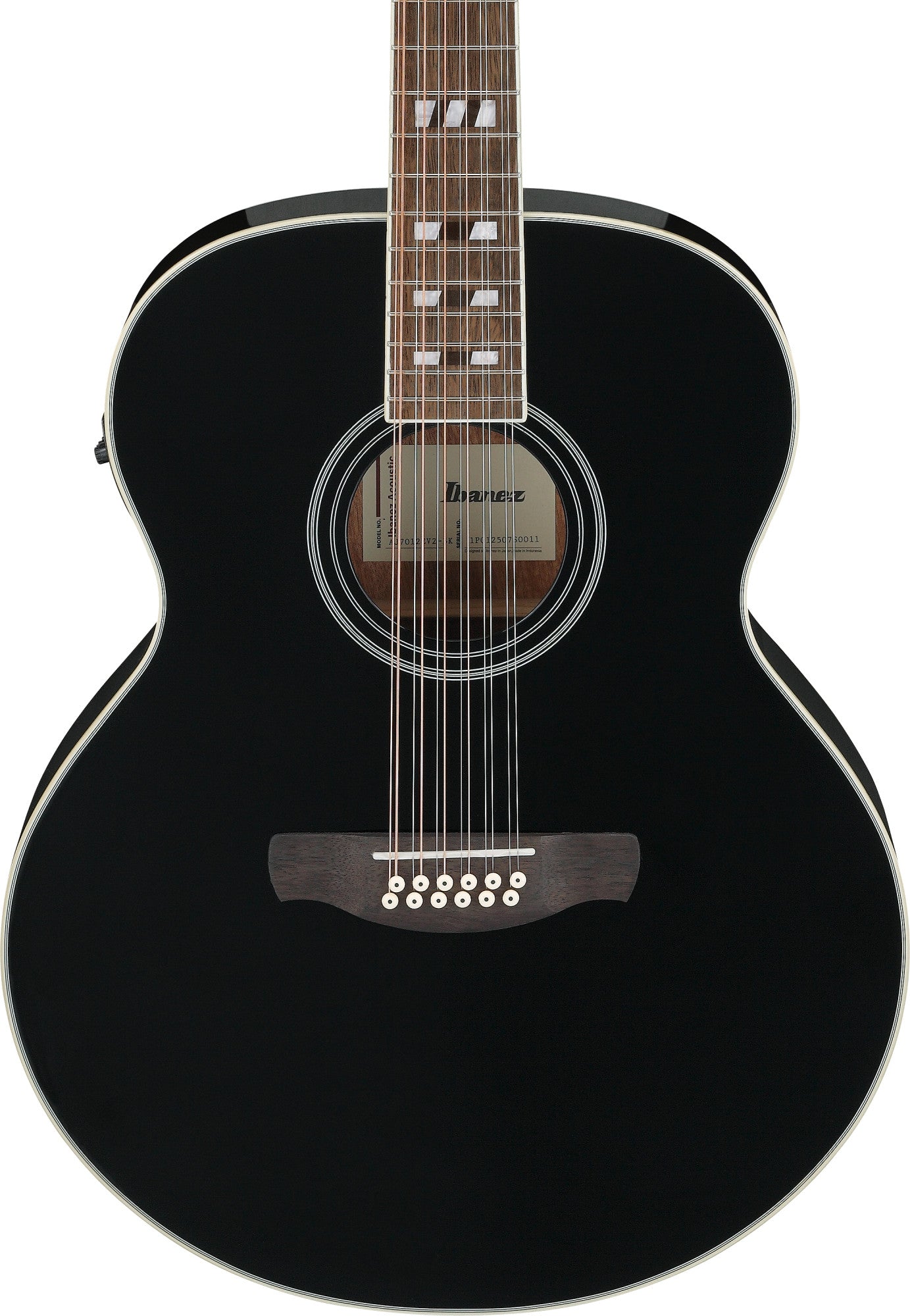 IBANEZ Artwood AJ Acoustic Guitar12-String - Black High Gloss