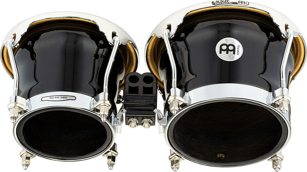 MEINL Percussion Free Ride Fiberglass Bongo 7" Macho & 8 1/2" Hembra - Black