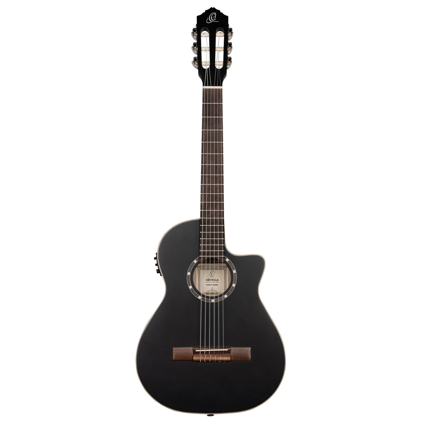 ORTEGA Family Series 3/4 Konzertgitarre 6-String - Satin Black + Gigbag