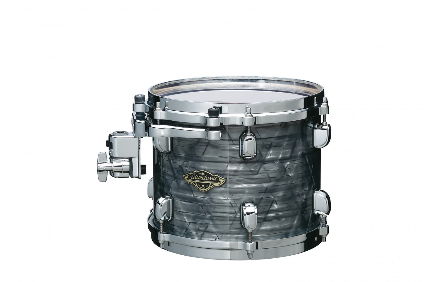 TAMA Starclassic Walnut/Birch Duracover Wrap Rack Tom 8" x 7" - Charcoal Onyx/Chrom HW
