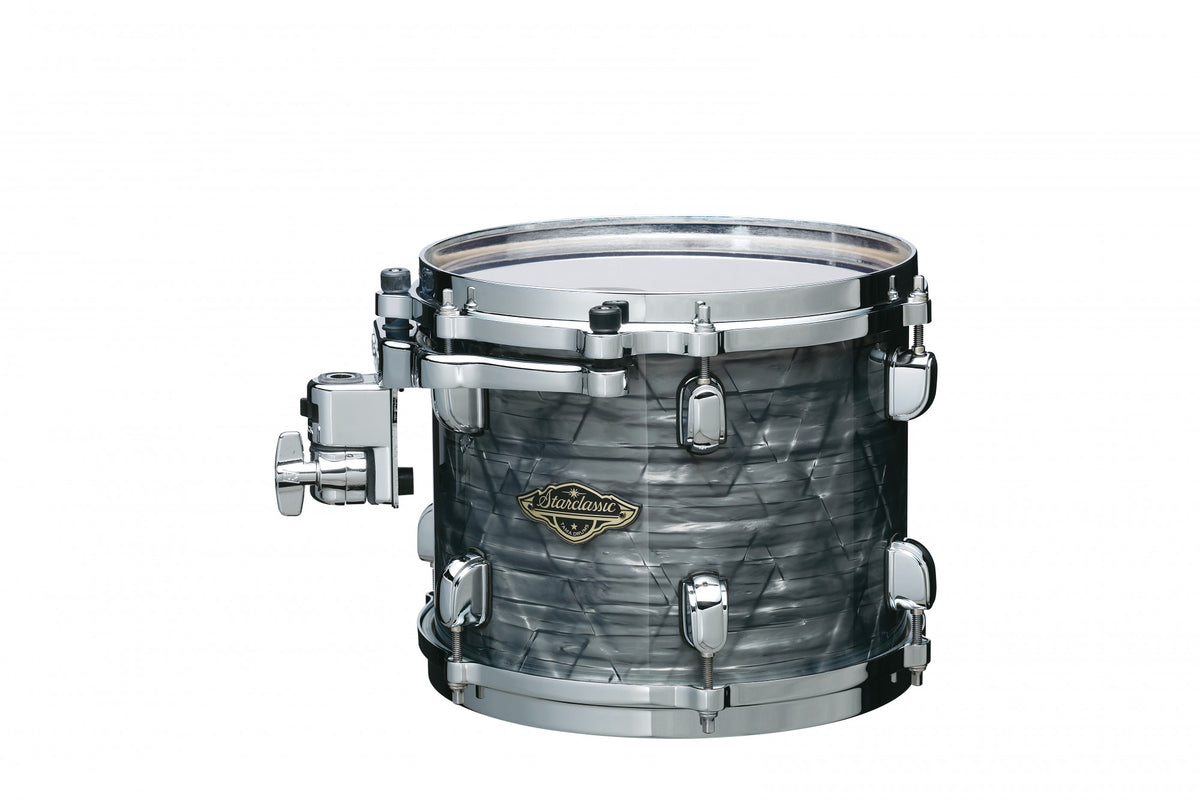TAMA Starclassic Walnut/Birch Duracover Wrap Rack Tom 10" x 7" - Charcoal Onyx/Chrom HW