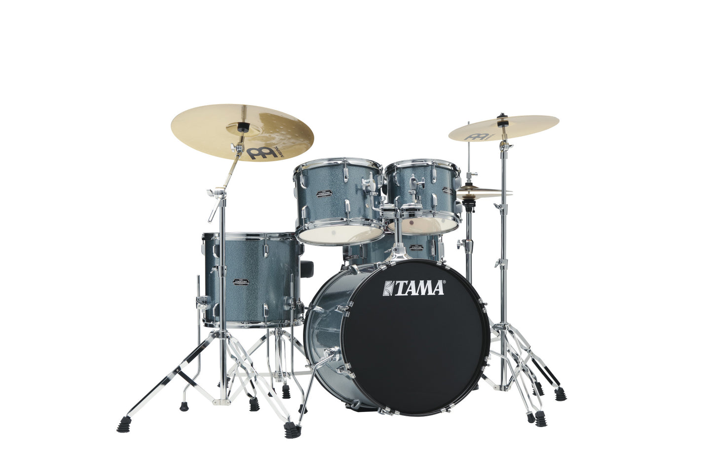 TAMA Stagestar Drum Set 5 pcs (20" BD) - Sea Blue Mist/Chrome HW + MEINL Cymbals BCS Cymbal Set