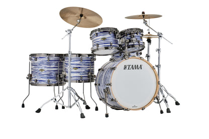 TAMA Starclassic Walnut/Birch Duracover Wrap Shell Kit 5 teilig - Blue & White Oyster/Black Nickel HW
