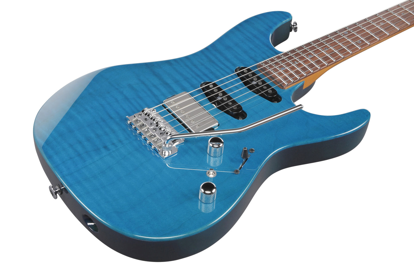 IBANEZ Martin Miller Signature E-Gitarre 6-String - Transparent Aqua Blue + Koffer
