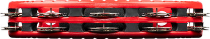 MEINL Percussion Traditional ABS Series Hand Held Molded ABS Tambourine - Red/vernickelte Stahl Jingles