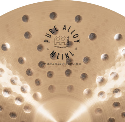 MEINL Cymbals Pure Alloy Extra Hammered Crash-Ride - 22"