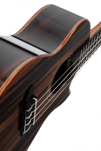 ORTEGA Elite Serie Konzert Ukulele 4 String - Solid Ebony Natural + Bag