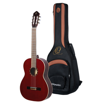 ORTEGA Family Series 4/4 Classical Guitar 6 String Lefty - Wine Red + Gigbag