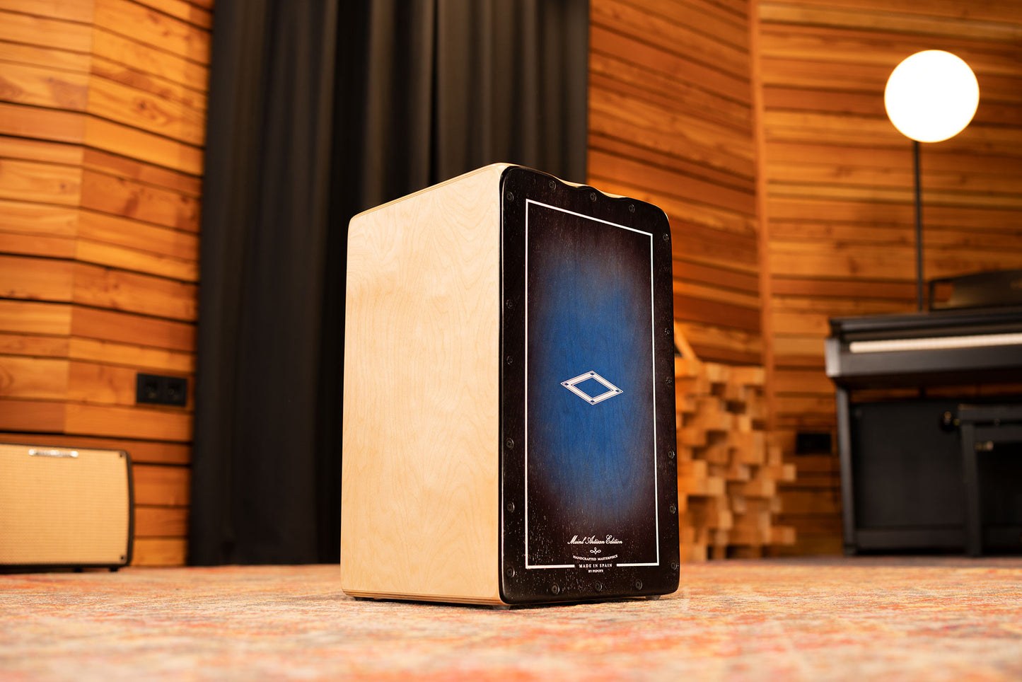 MEINL Percussion Artisan Edition Series String Cajon Tango Line - Blue Fade