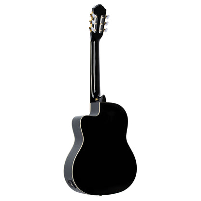 ORTEGA Family Series Pro 4/4 Classical Guitar 6 String - Solid Spruce / Mahogany Black + Gig Bag