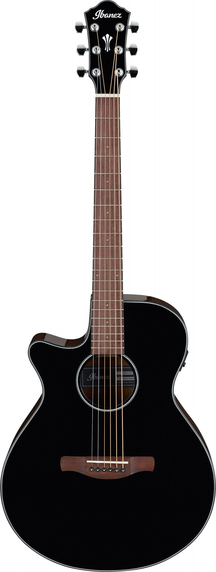 IBANEZ AEG Acoustic Guitar 6-String Lefty - Black High Gloss