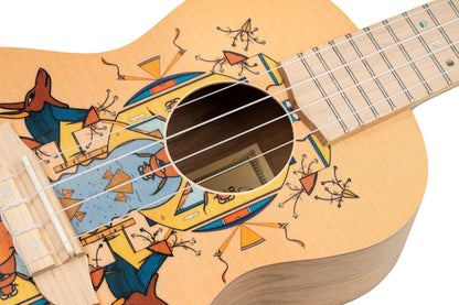 ORTEGA Art Serie Konzert Ukulele 4 String - Spruce / Catalpa Egypt