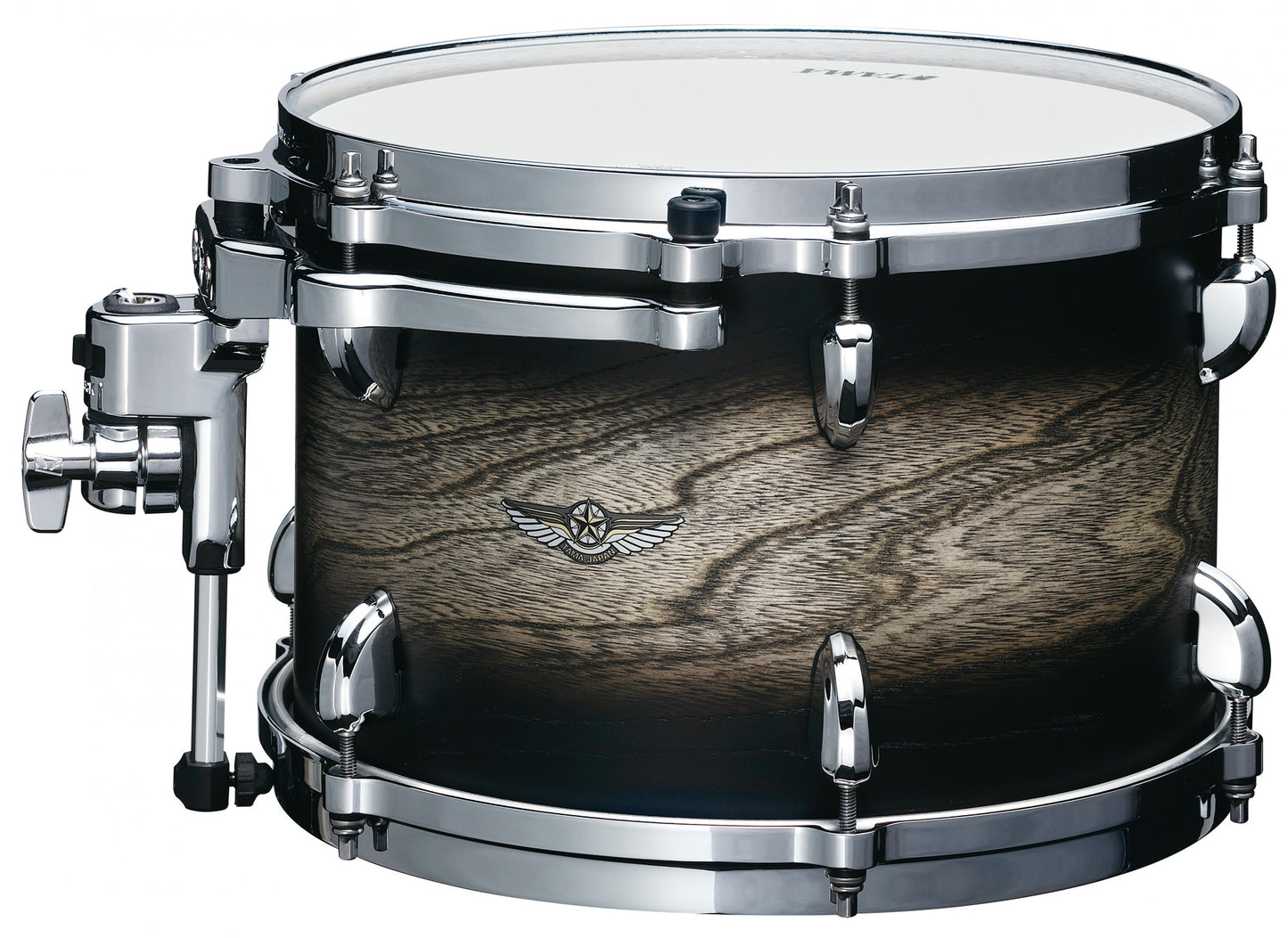 TAMA STAR Walnut Rack Tom 8" x 6" - Satin Black Japanese Sen Burst/Chrom HW