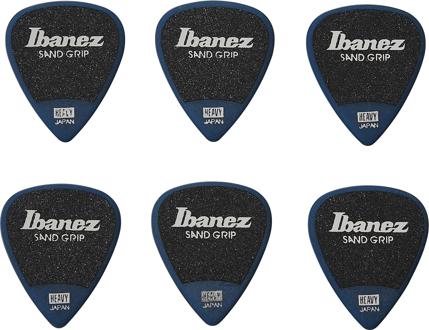 IBANEZ Grip Wizard Series Sand Grip Flat Picks - 6 pcs