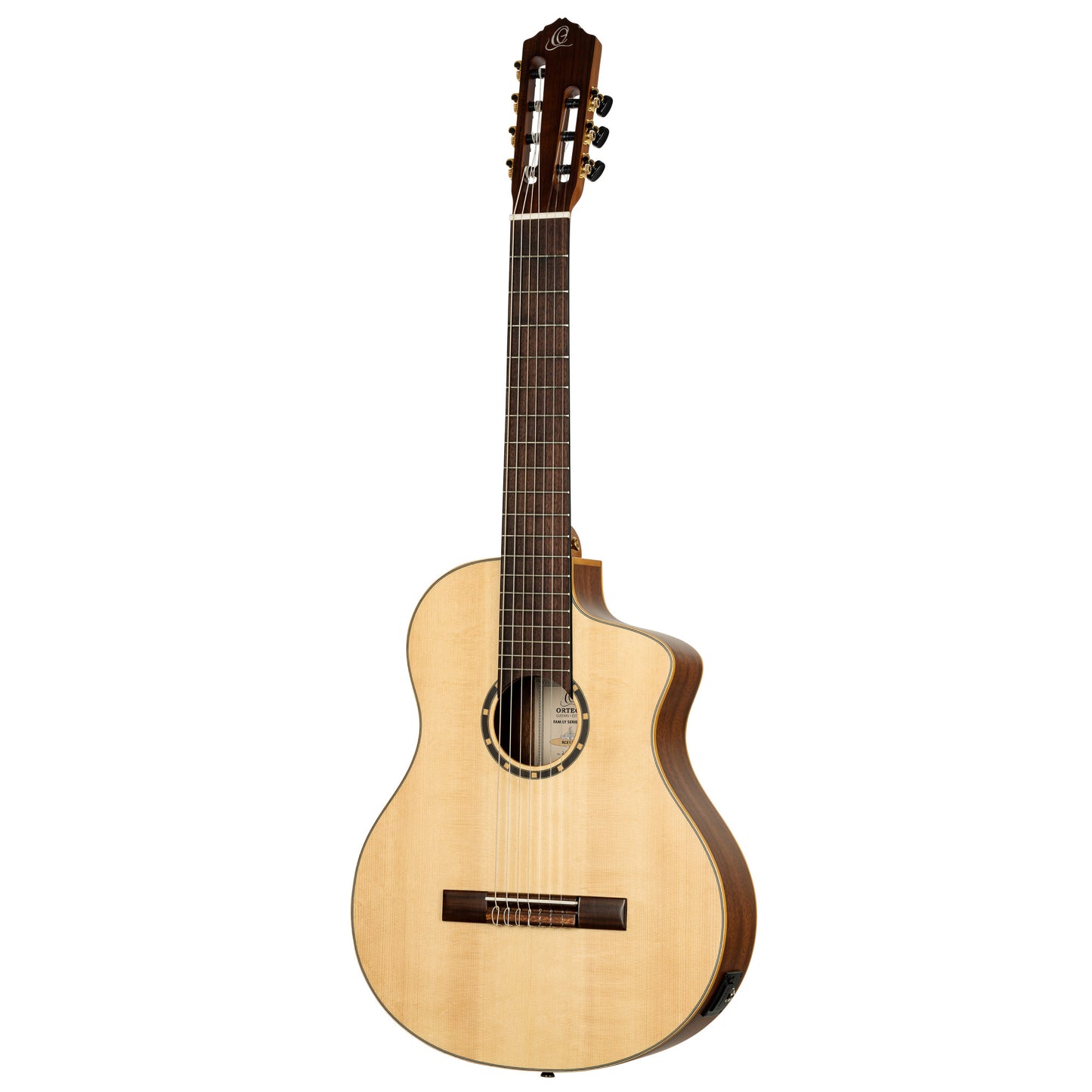ORTEGA Family Series Pro Classical Guitar 7 String - Solid Spruce / Sapele Natural + Gig Bag