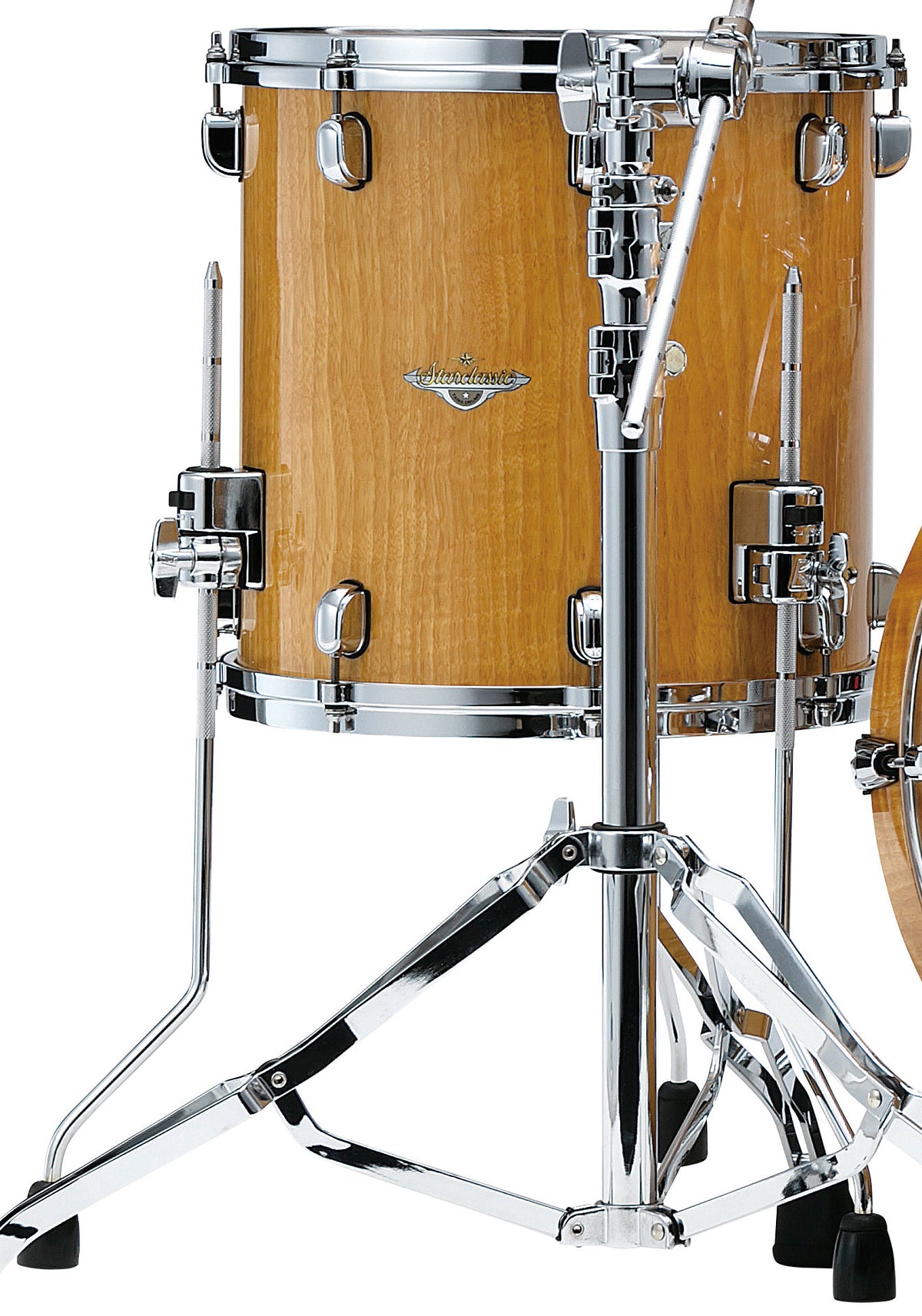 TAMA Starclassic Maple Exotic Floor Tom 16" x 14" - Gloss Natural Movingui/Chrome HW