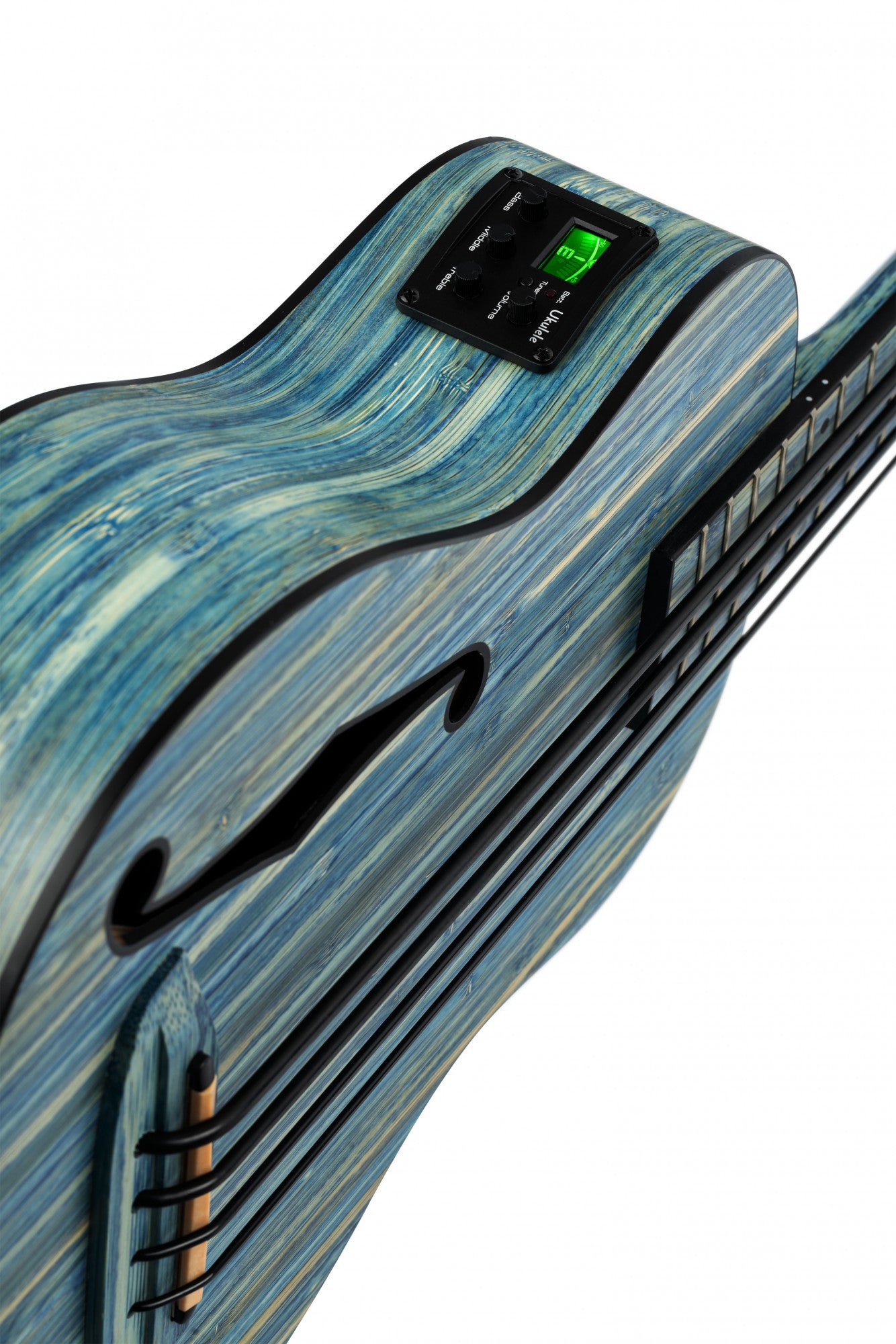 ORTEGA Bamboo Serie Short Scale Uke Bass 4 String - Solid Bamboo Stonewashed + Bag