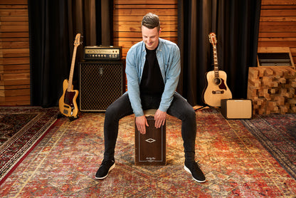 MEINL Percussion Artisan Edition Series String Cajon Tango Line - Brown Eucalyptus