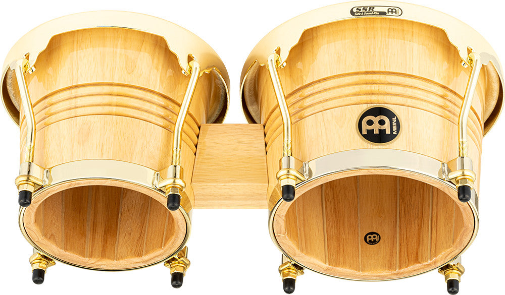 MEINL Percussion Wood Bongo 6 3/4" Macho & 8" Hembra - Natural/Gold HW
