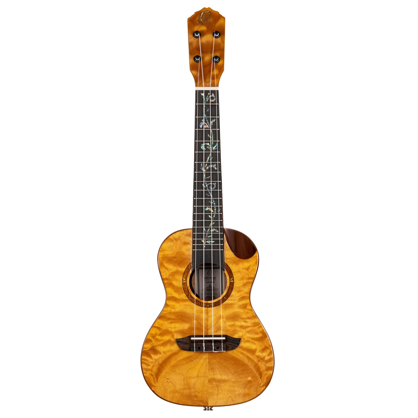 ORTEGA Elite Serie Konzert Ukulele 4 String - Quilted Maple Natural + Bag