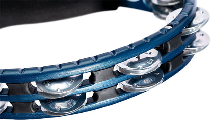 MEINL Percussion Traditional ABS Series Hand Held Molded ABS  Tambourine - Blue/Aluminum Jingles