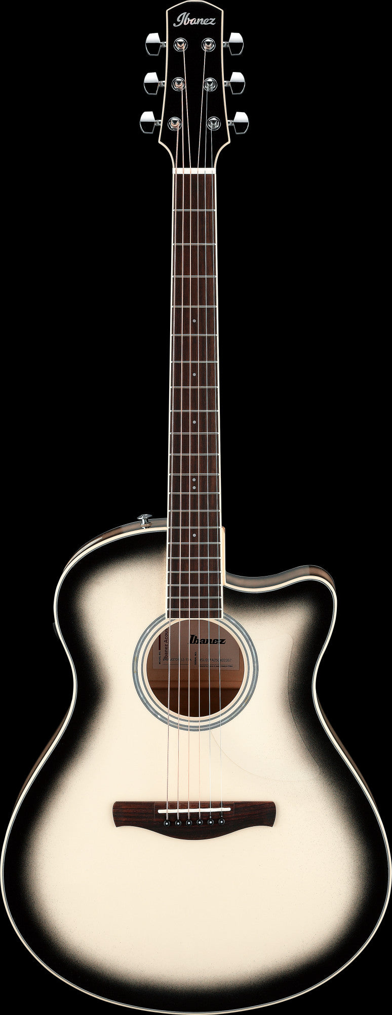 IBANEZ Advanced Acoustic AAM Acoustic Guitar 6-String - Transparent Panda High Gloss