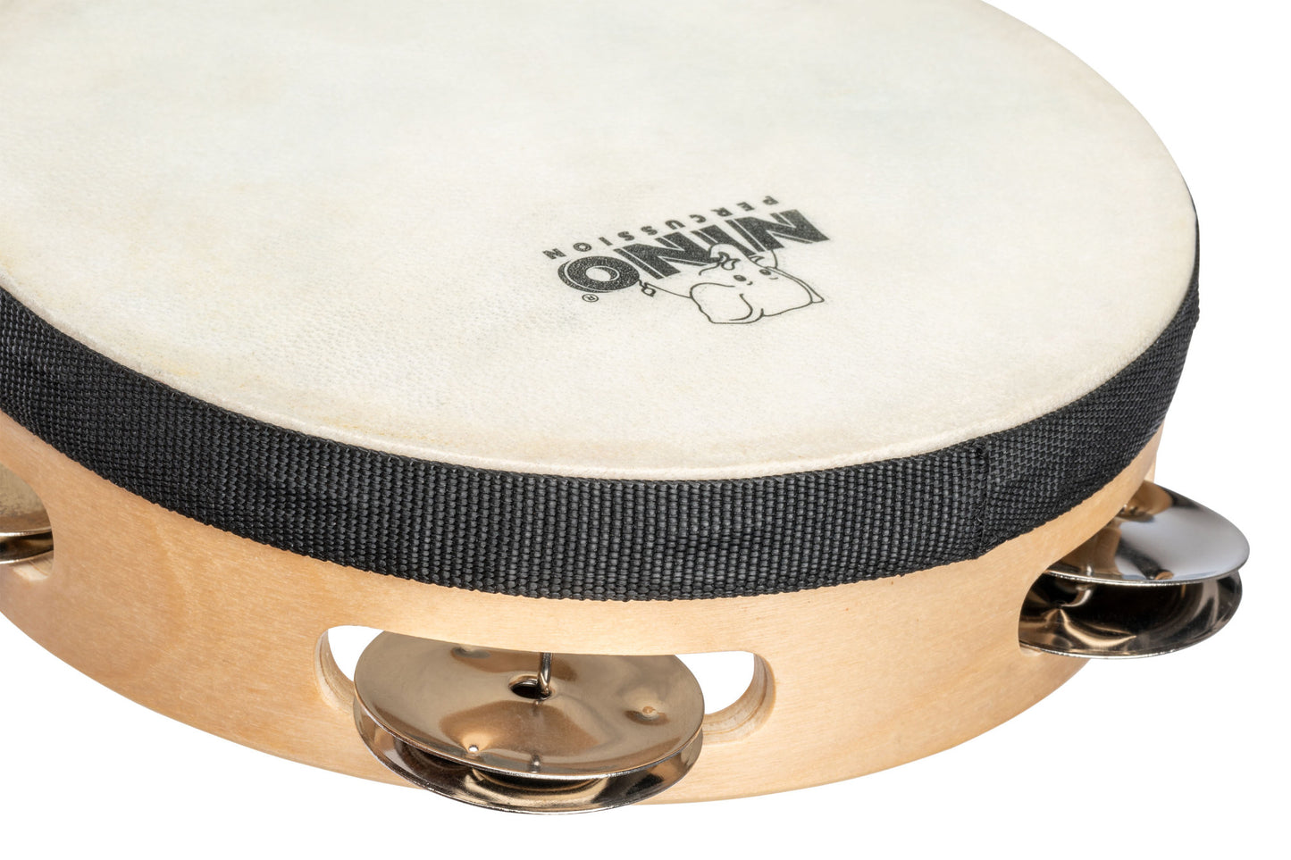 NINO Percussion Tamburin mit Kunststofffell - 6” einreihig