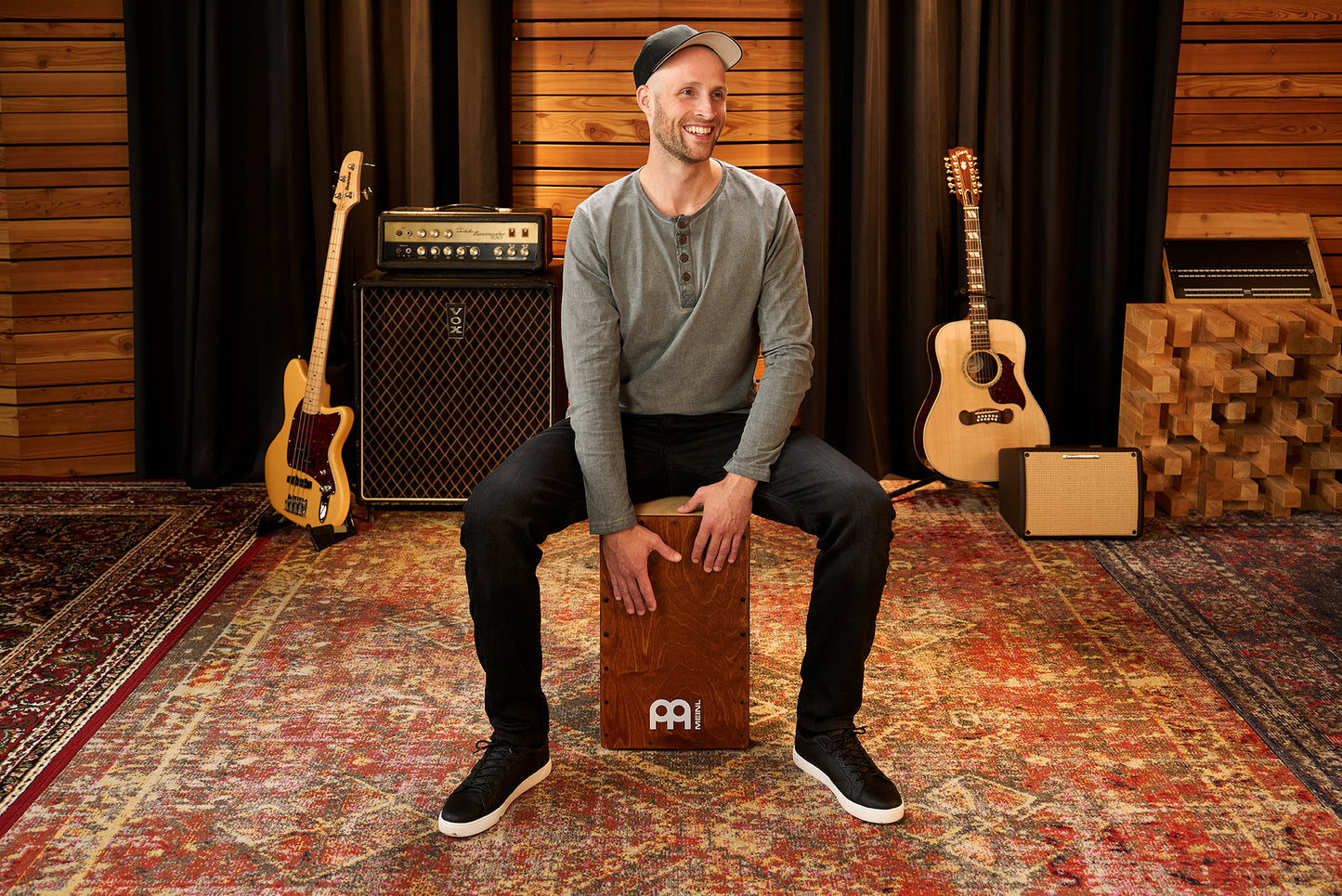 MEINL Percussion Snarecraft Series Snare Cajon 100 - Almond Birch