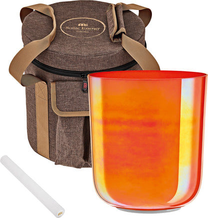 MEINL Sonic Energy Essence Crystal Singing Bowl 6.7" - C4/Root Chakra/440 Hz - Orange