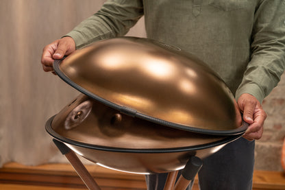 MEINL Sonic Energy Sensory Handpan, Stainless Steel, E La Sirena, 10 Notes, 432 Hz, Vintage copper, Engraved design