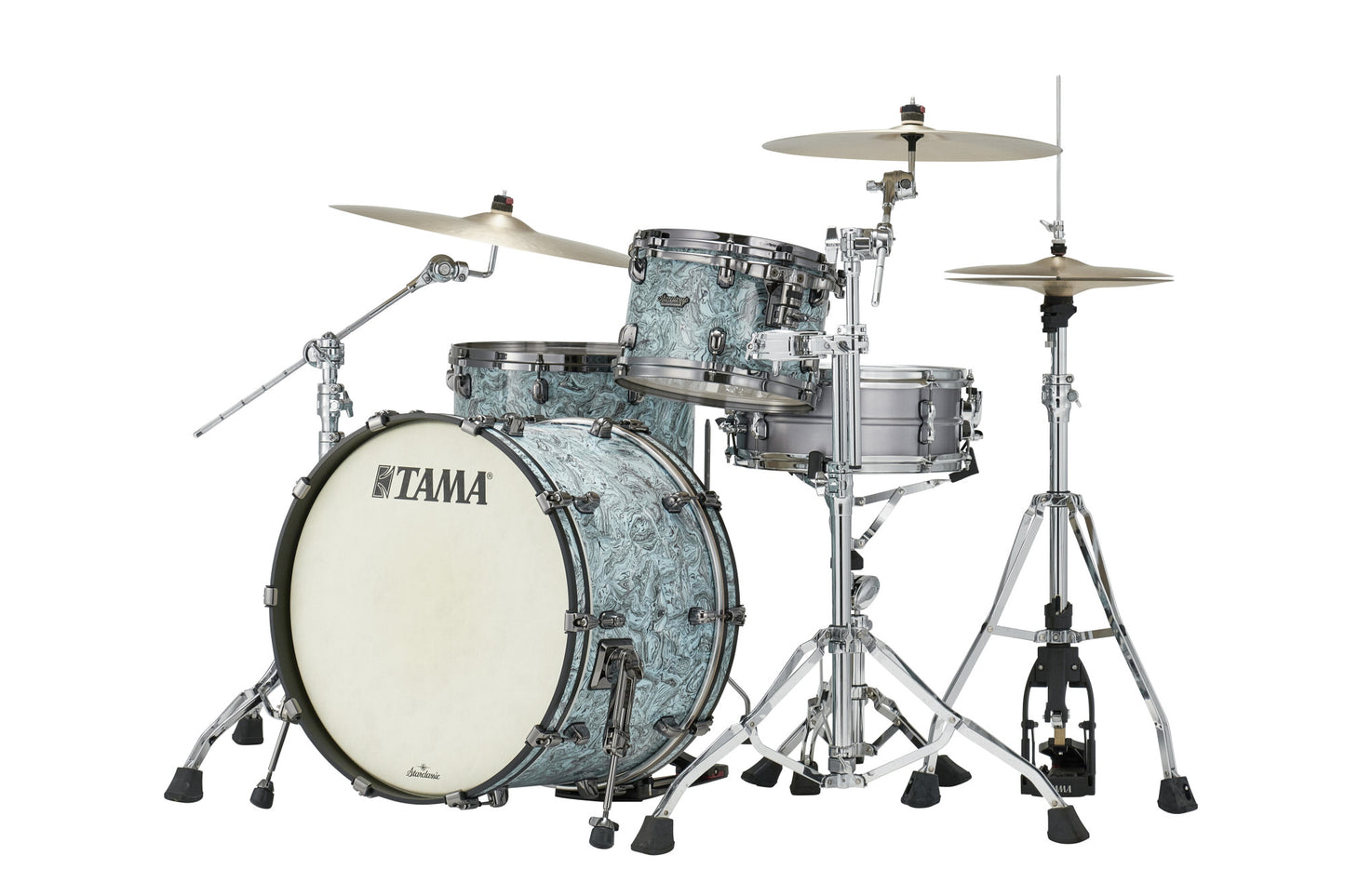 TAMA Starclassic Maple Duracover Wrap Shell Kit 3 pcs - Sky Blue Swirl/Black Nickel HW