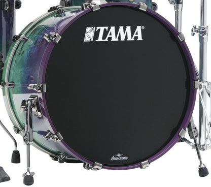 TAMA Starclassic Walnut/Birch Lacquer Bass Drum 22" x 16" - Nebula Mappa Burl Fade/Black Nickel HW/mit Tom Halter