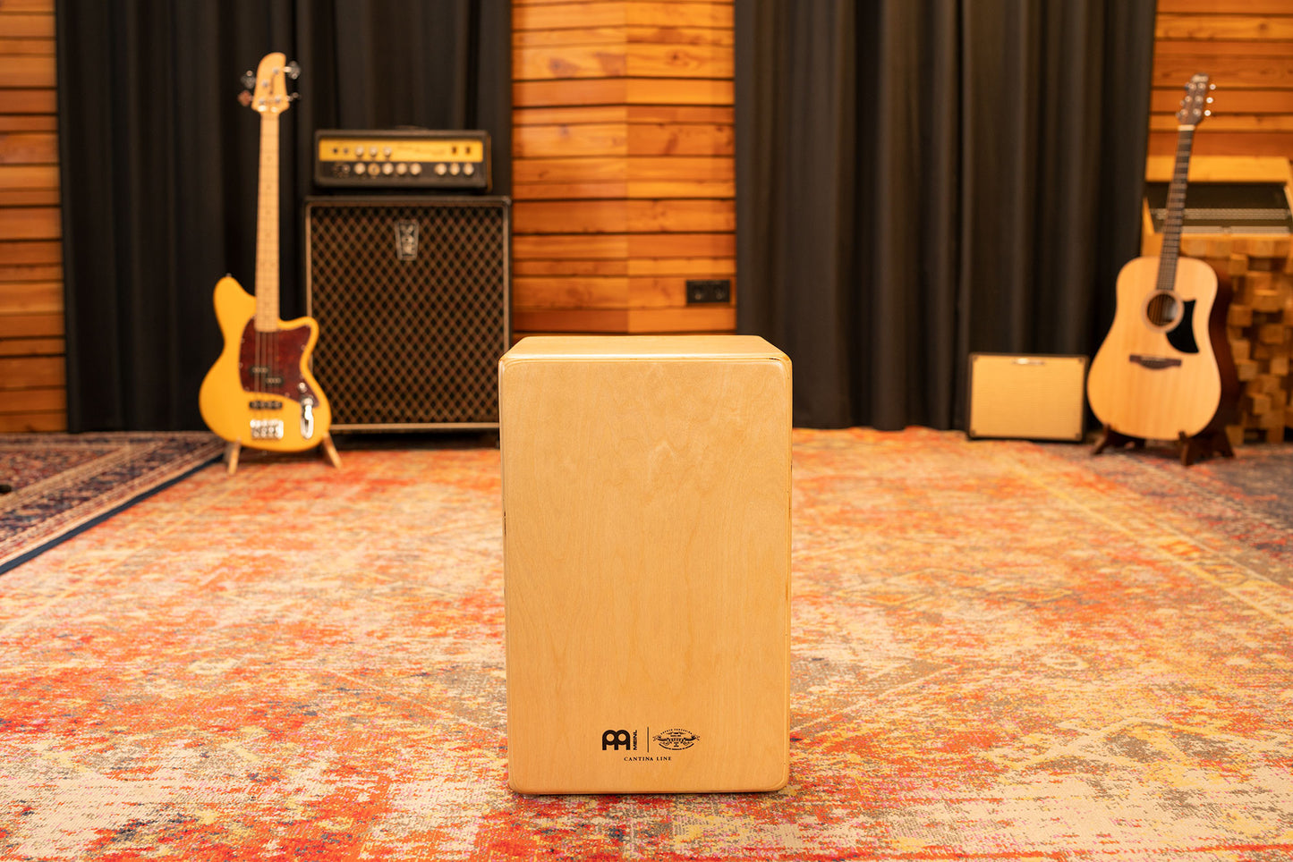 MEINL Percussion Artisan Edition Series String Cajon Cantina Line - Brown Eucalyptus