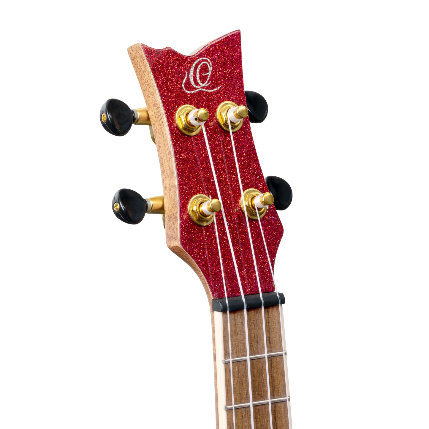 ORTEGA Element Serie Konzert Ukulele 4 String - Spruce / Catalpa Metallic Red + Bag