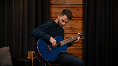 ORTEGA Ranger Series 4/4 Konzertgitarre 6-String - Ozeanblau + Gigbag