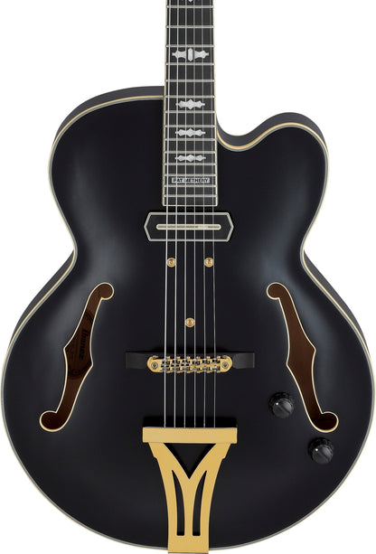 IBANEZ Pat Metheny Signature Hollow Body Guitar 6-String - Black Low Gloss + Case