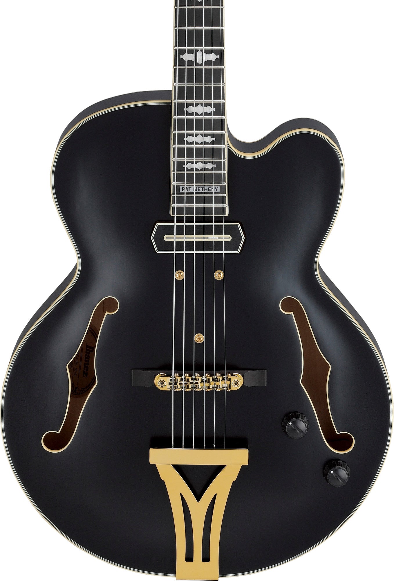 IBANEZ Pat Metheny Signature Hollow Body Guitar 6-String - Black Low Gloss + Case