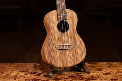 ORTEGA Timber Series Concert Ukulele 4 String - Zebrawood Natural + Bag